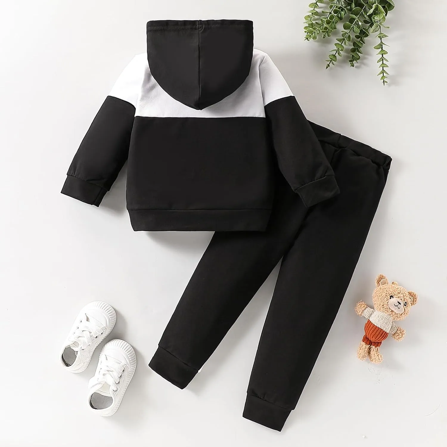 2-6T Toddler Baby Boy Clothes Color Blocking Hoodies   Pants Fall Winter Outfits