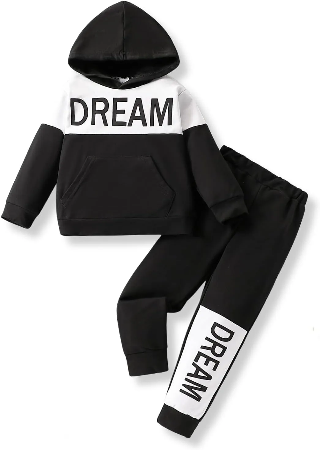 2-6T Toddler Baby Boy Clothes Color Blocking Hoodies   Pants Fall Winter Outfits