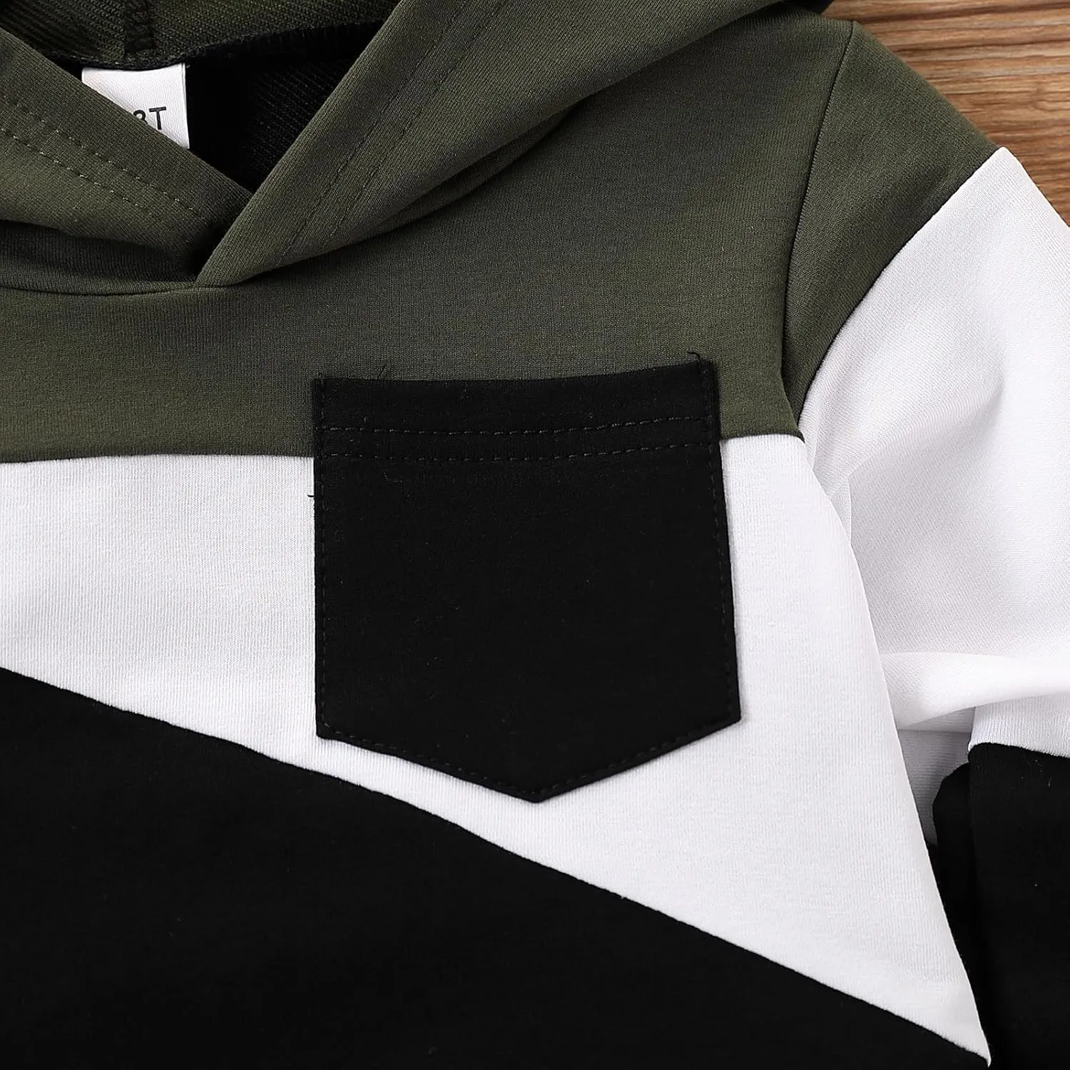 2-6T Toddler Baby Boy Clothes Color Blocking Hoodies   Pants Fall Winter Outfits