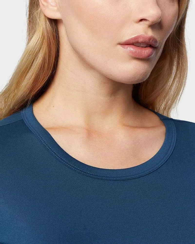 32 Degrees Heat Womens Ultra Soft Thermal Lightweight Baselayer Crew Neck Long Sleeve Top