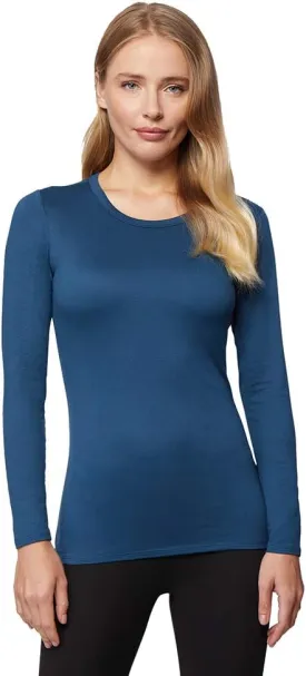32 Degrees Heat Womens Ultra Soft Thermal Lightweight Baselayer Crew Neck Long Sleeve Top