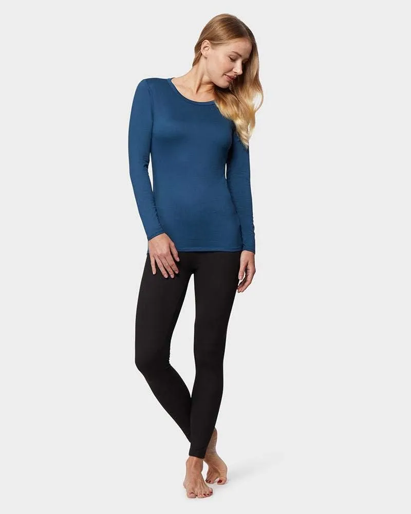 32 Degrees Heat Womens Ultra Soft Thermal Lightweight Baselayer Crew Neck Long Sleeve Top