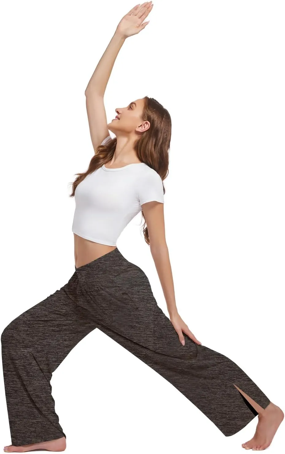 3PACK Womens Wide Leg Yoga Pants High Waisted Adjustable Tie Knot Joggers Loose Yoga Sweatpants Comfy Lounge Pajama