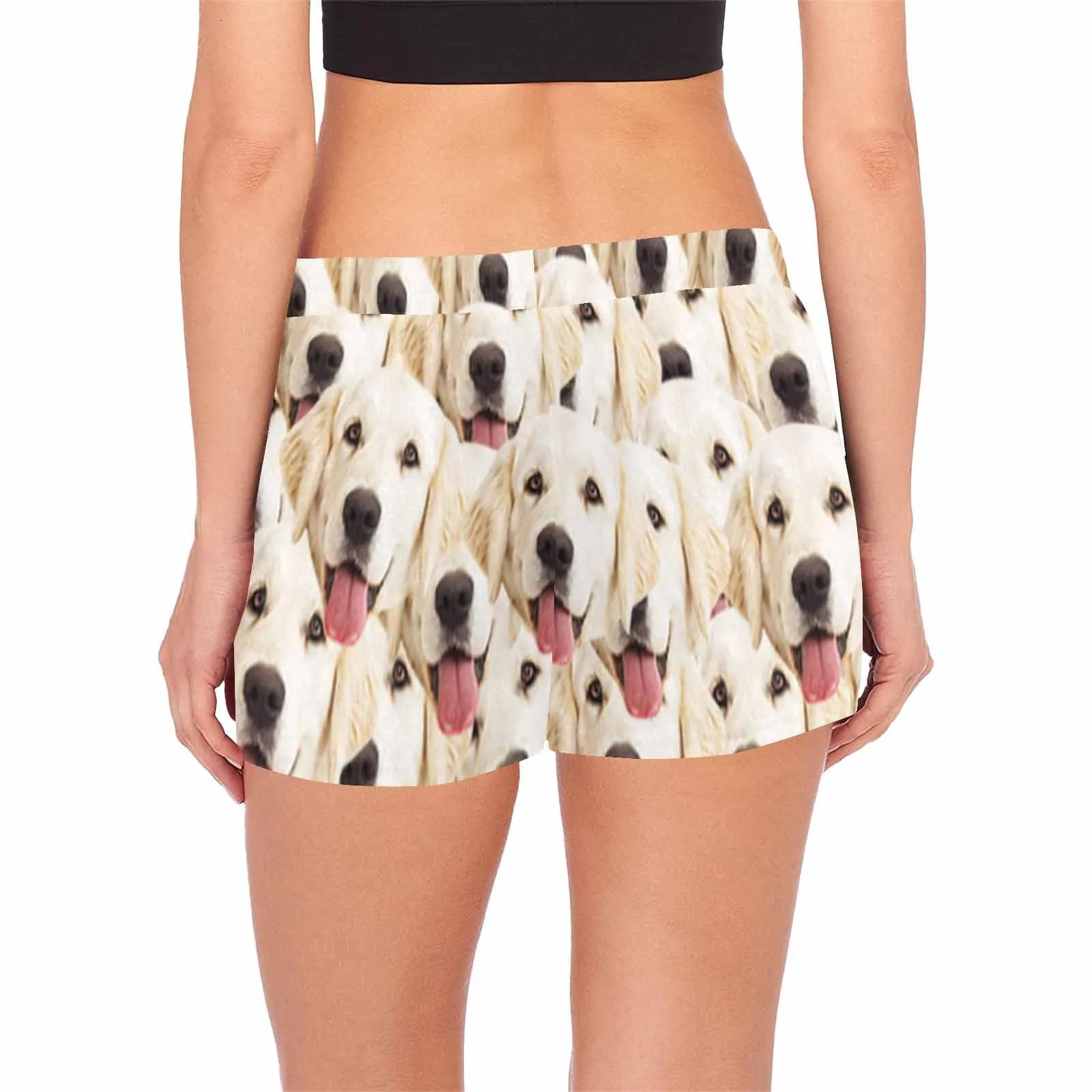 Custom Face Women's Pajama Shorts Personalized Pet Photo Sleepwear Shorts