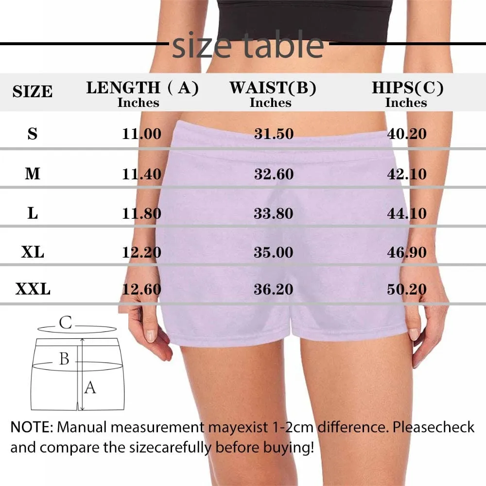 Custom Face Women's Pajama Shorts Personalized Pet Photo Sleepwear Shorts