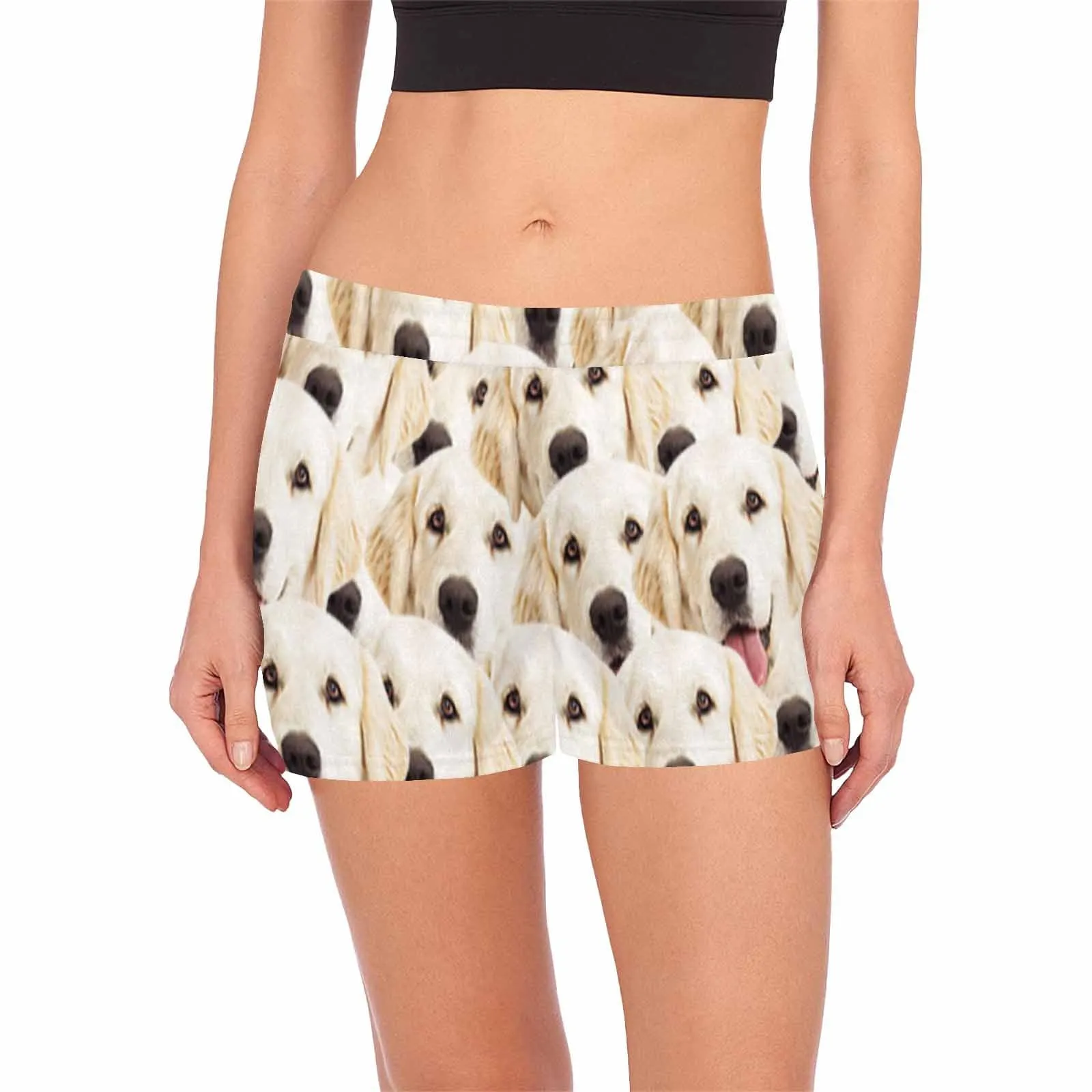 Custom Face Women's Pajama Shorts Personalized Pet Photo Sleepwear Shorts