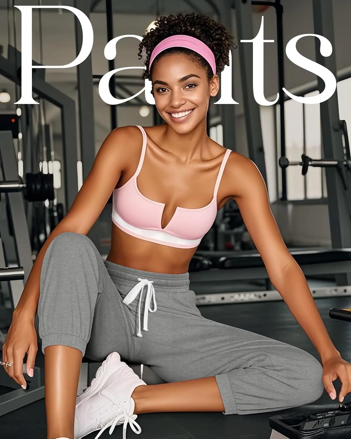 Ficerd 3 Pcs Women's Capri Sweatpants Joggers Summer Casual Sports Cropped Lounge Pants High Waisted Athletic with Pockets