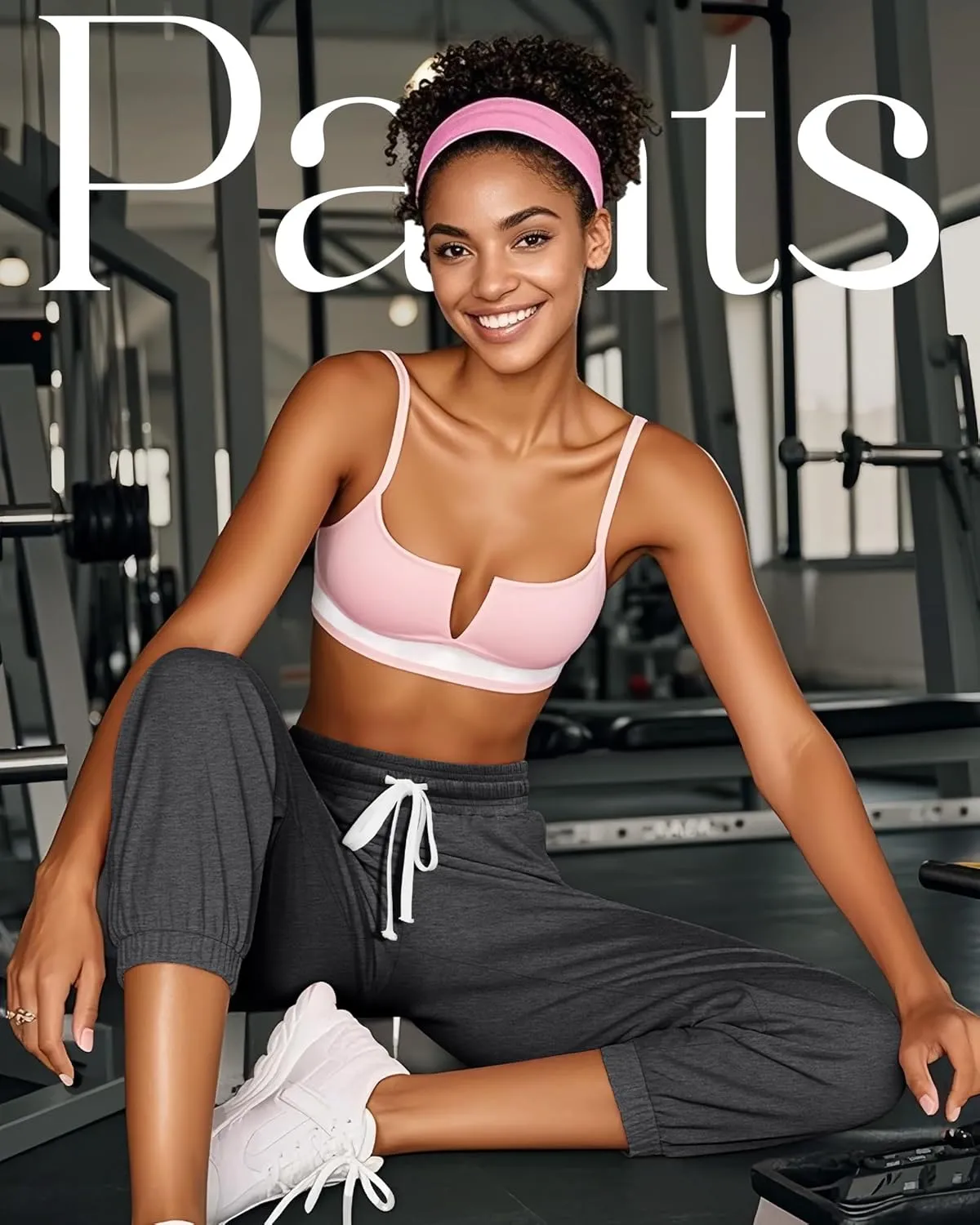 Ficerd 3 Pcs Women's Capri Sweatpants Joggers Summer Casual Sports Cropped Lounge Pants High Waisted Athletic with Pockets
