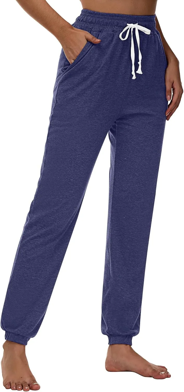 Ficerd 3 Pcs Women's Joggers Pants Casual Soft Sweatpants Lounge Pants High Waisted Athletic Joggers with Pockets