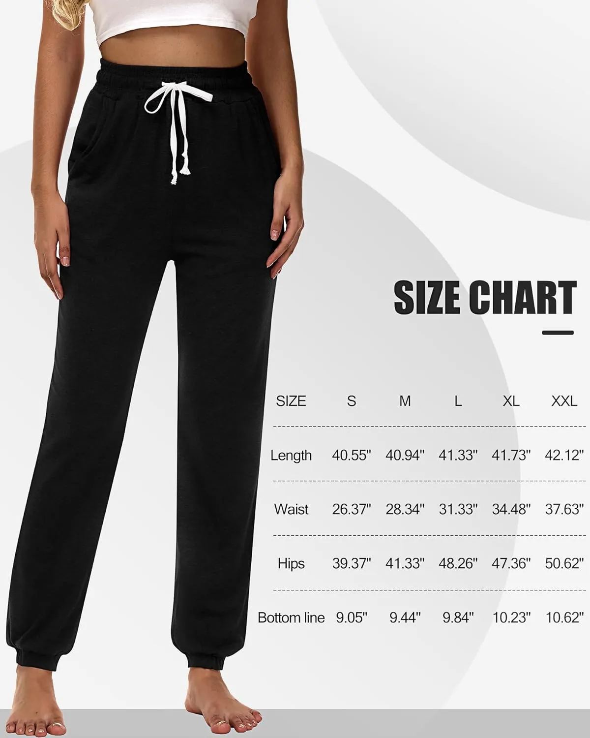 Ficerd 3 Pcs Women's Joggers Pants Casual Soft Sweatpants Lounge Pants High Waisted Athletic Joggers with Pockets