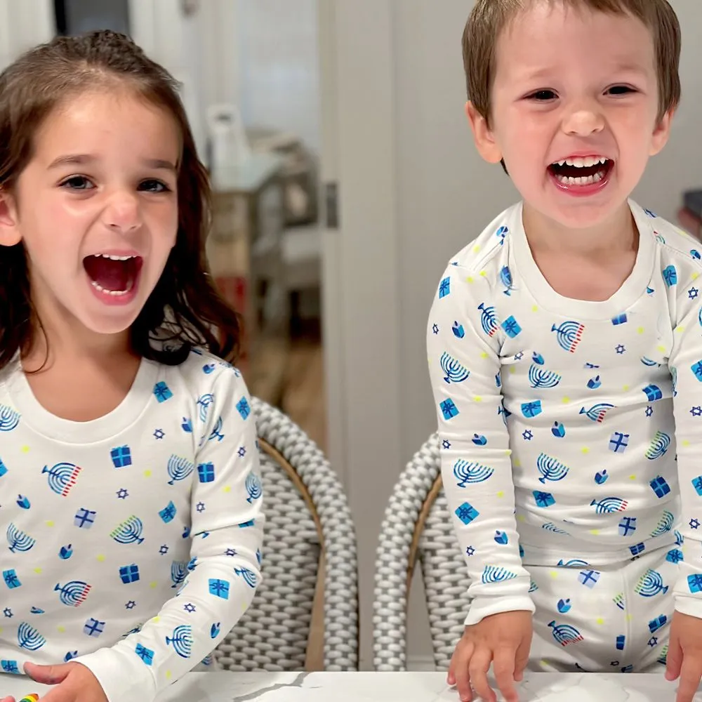 Hanukkah Organic Long Sleeve Pajama Set