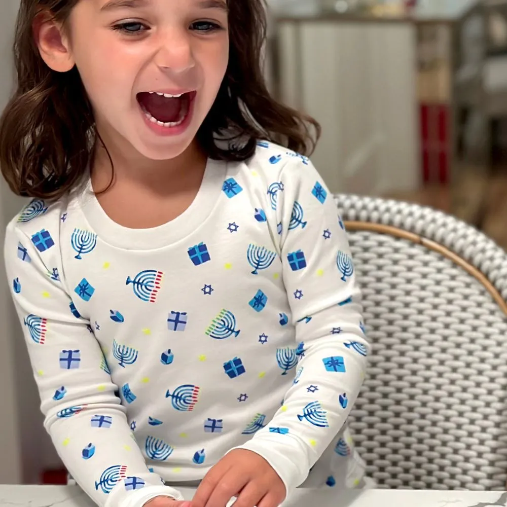 Hanukkah Organic Long Sleeve Pajama Set