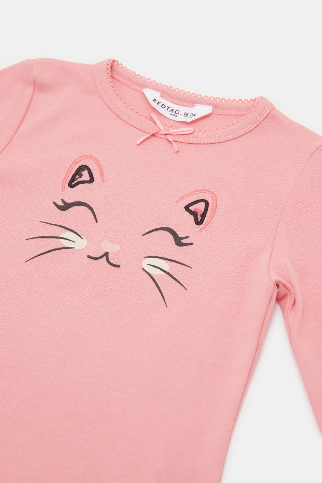 Infant Girls Pink Animal Print Pyjama Set (2 Piece)