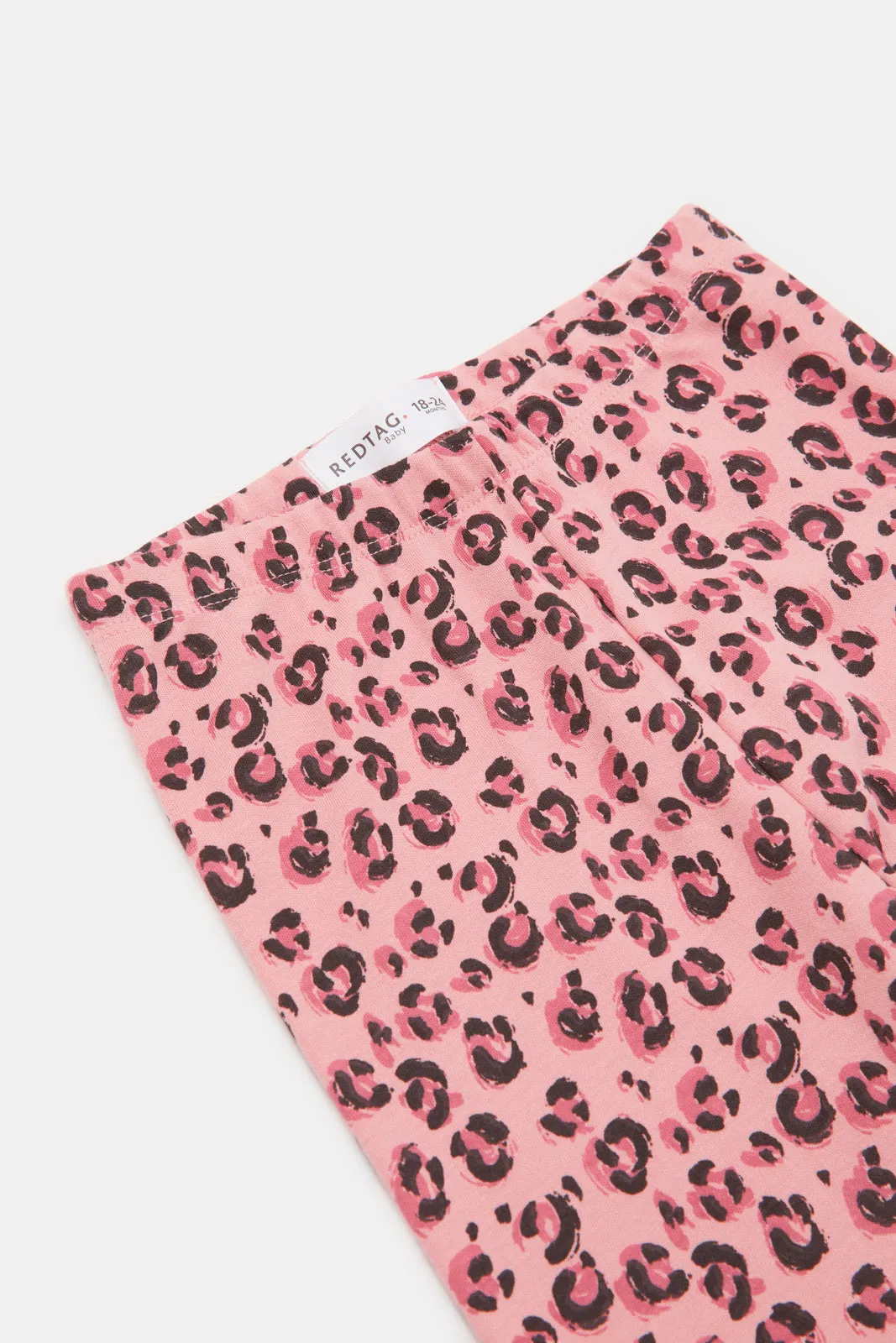 Infant Girls Pink Animal Print Pyjama Set (2 Piece)