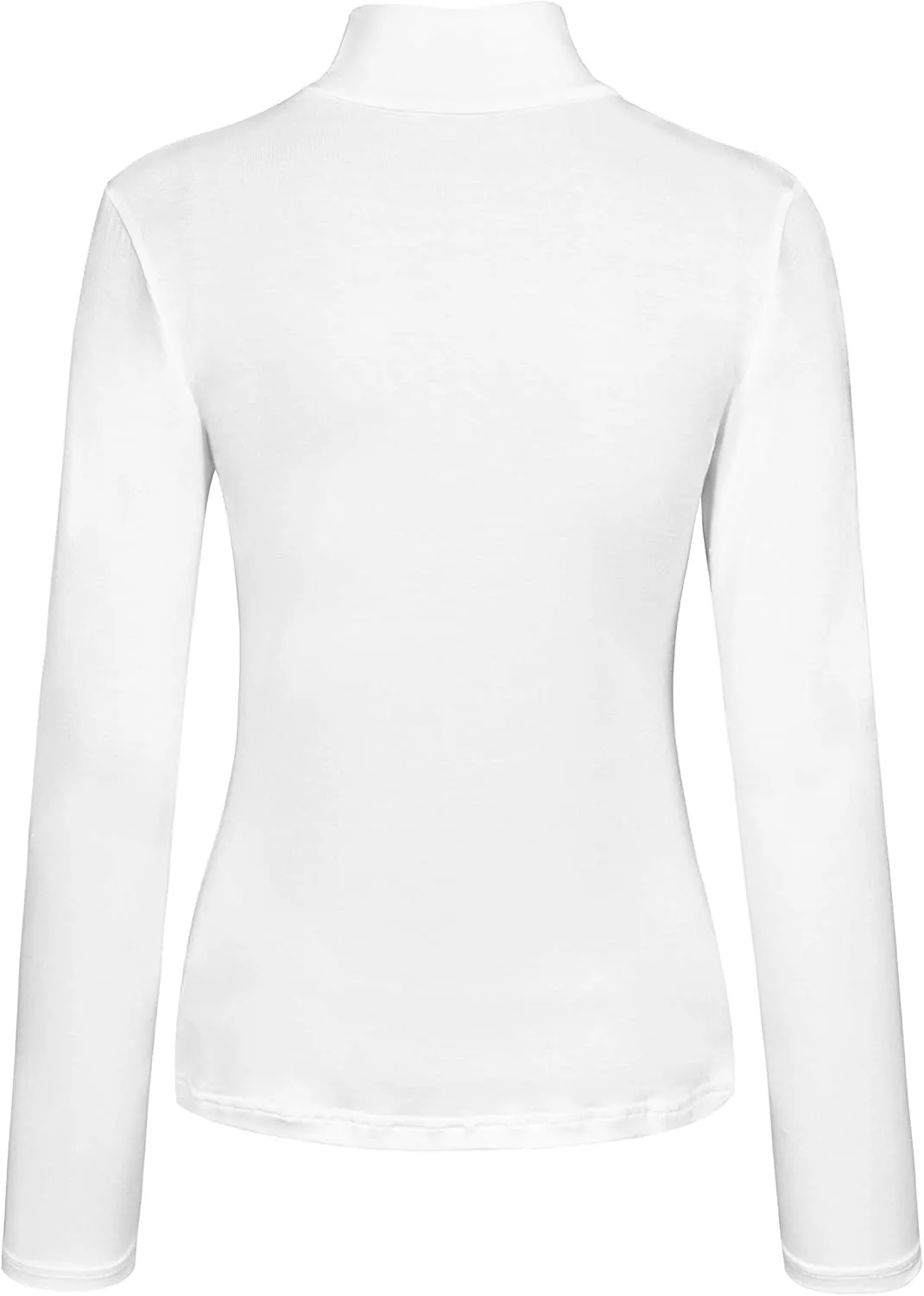 Kindcall Womens Slim Fitted Mock Turtleneck Tops Long Sleeve Lightweight Base Layer Shirts