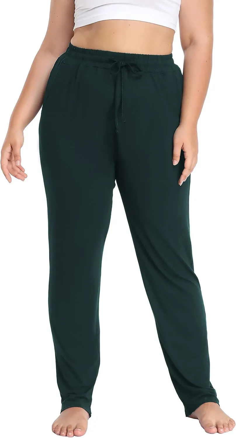 LIGHTBACK Women's Plus Size Joggers Pants Loose Comfy Sweatpants Casual Lounge Yoga Pants Drawstring with Pockets