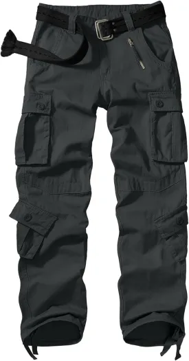 Men's BDU Casual Military Pants, Tactical Wild Army Combat ACU Rip Stop Camo Cargo Work Pants Trousers with 8 Pockets