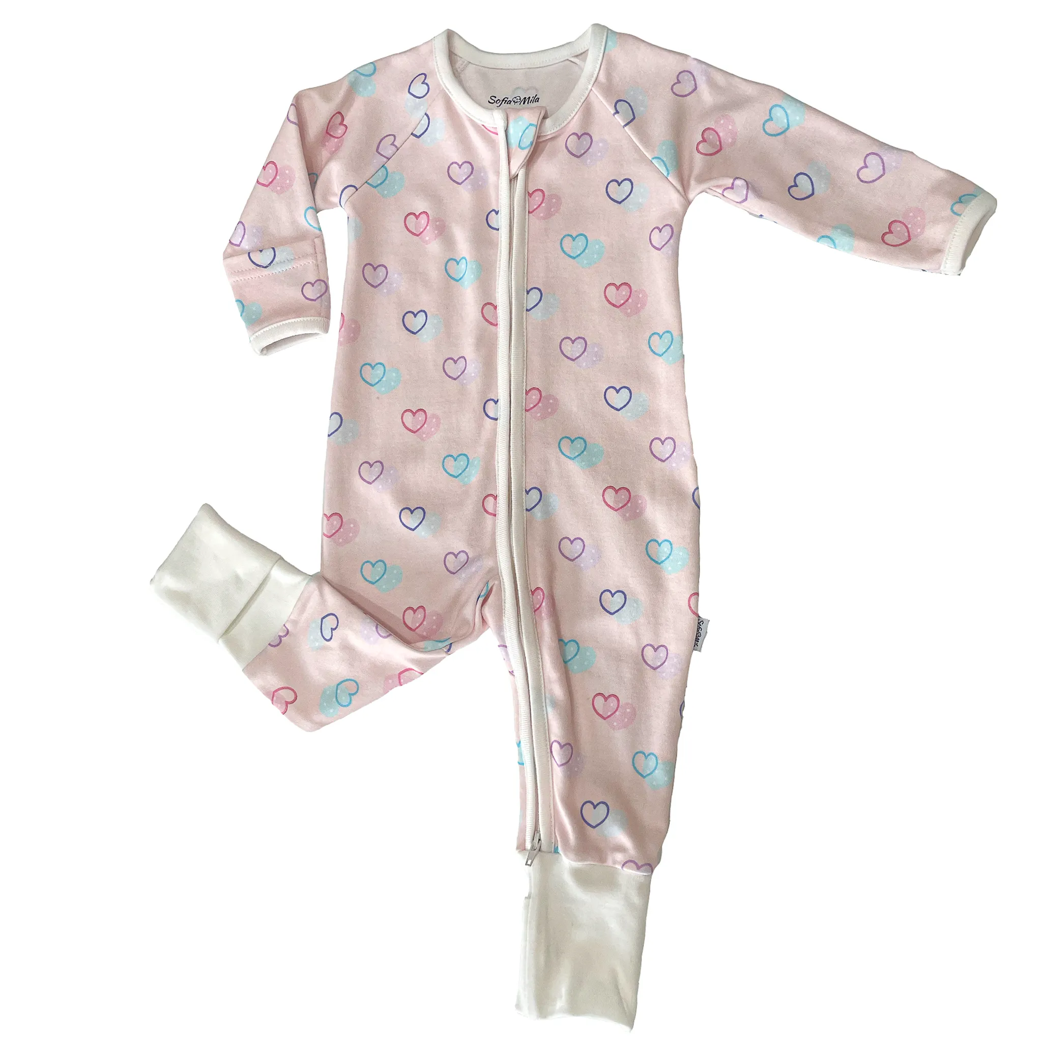 Organic Cotton Convertible Pajama Hearts
