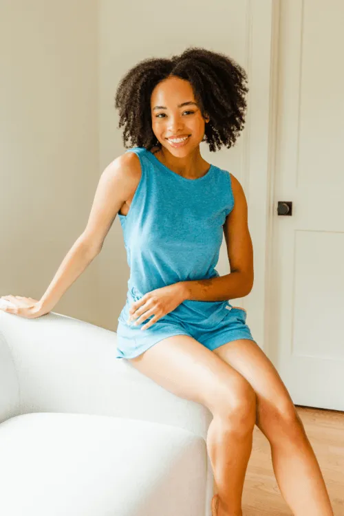 PIMA SLEEVELESS TEE SHORT SET
