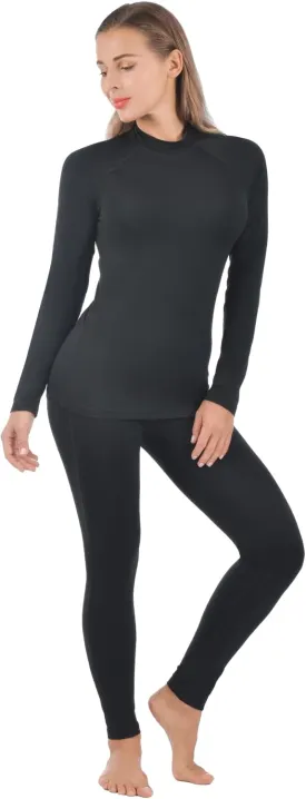 qualidyne Thermal Underwear for Women Long Johns Ultra-Soft Base Layer Pajama Set Winter Cold Weather Top and Bottom