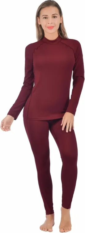 qualidyne Thermal Underwear for Women Long Johns Ultra-Soft Base Layer Pajama Set Winter Cold Weather Top and Bottom