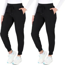 READY SET SCRUBS - Scrub Pants for Women - 2 Pack - Cargo Jogger Pants Set with 8 Pockets - Yoga Waistband - Soft & Stretchy
