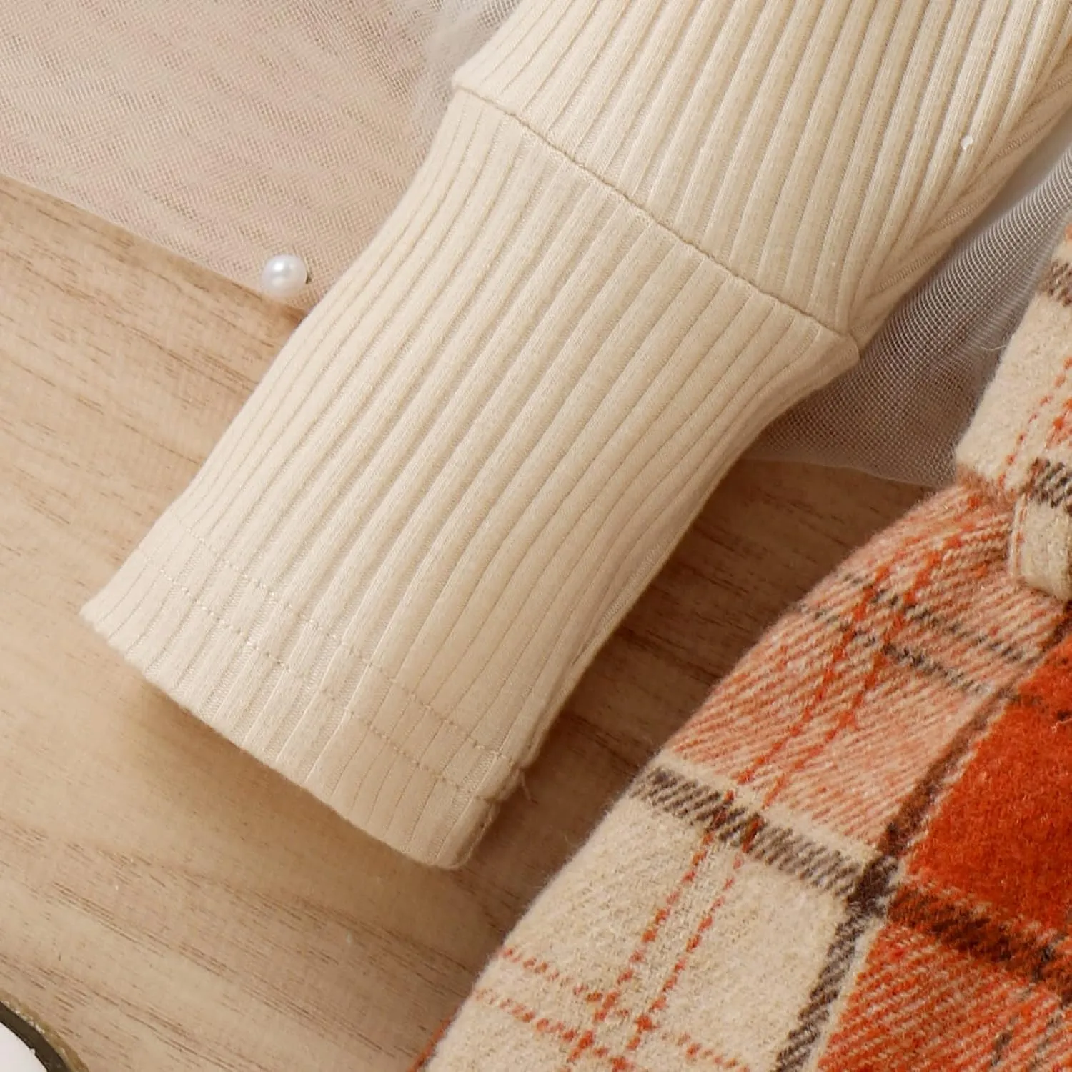 Toddler Girl Fall Clothes Baby Turtleneck Solid Knitted Pullover Top A-Line Button Mini Skirt Set Girls 2Pcs Oufits