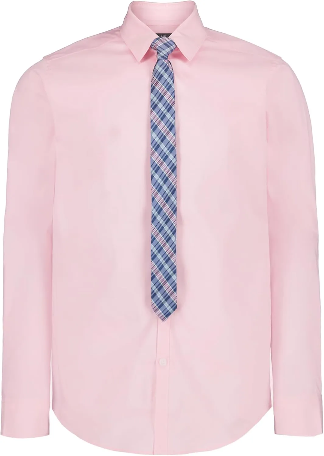 Van Heusen Boys' Long Sleeve Collared Button-Down Dress Shirt and Tie Set