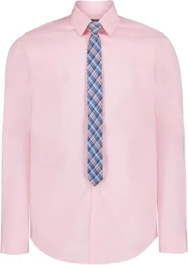 Van Heusen Boys' Long Sleeve Collared Button-Down Dress Shirt and Tie Set