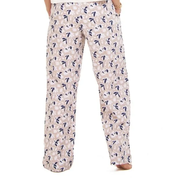 Women summer pajama set Dark Blue Cropped top   cafe x dark blue floral pants