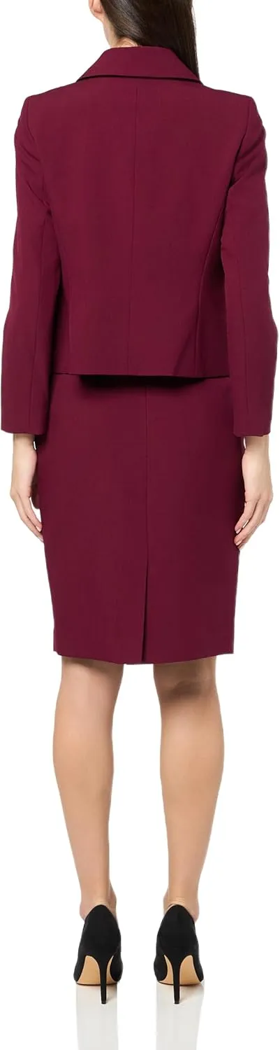 Women's Five Button Blazer & Skirt, 2pc Set