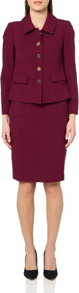 Women's Five Button Blazer & Skirt, 2pc Set Women's Five Button Blazer & Skirt, 2pc Set