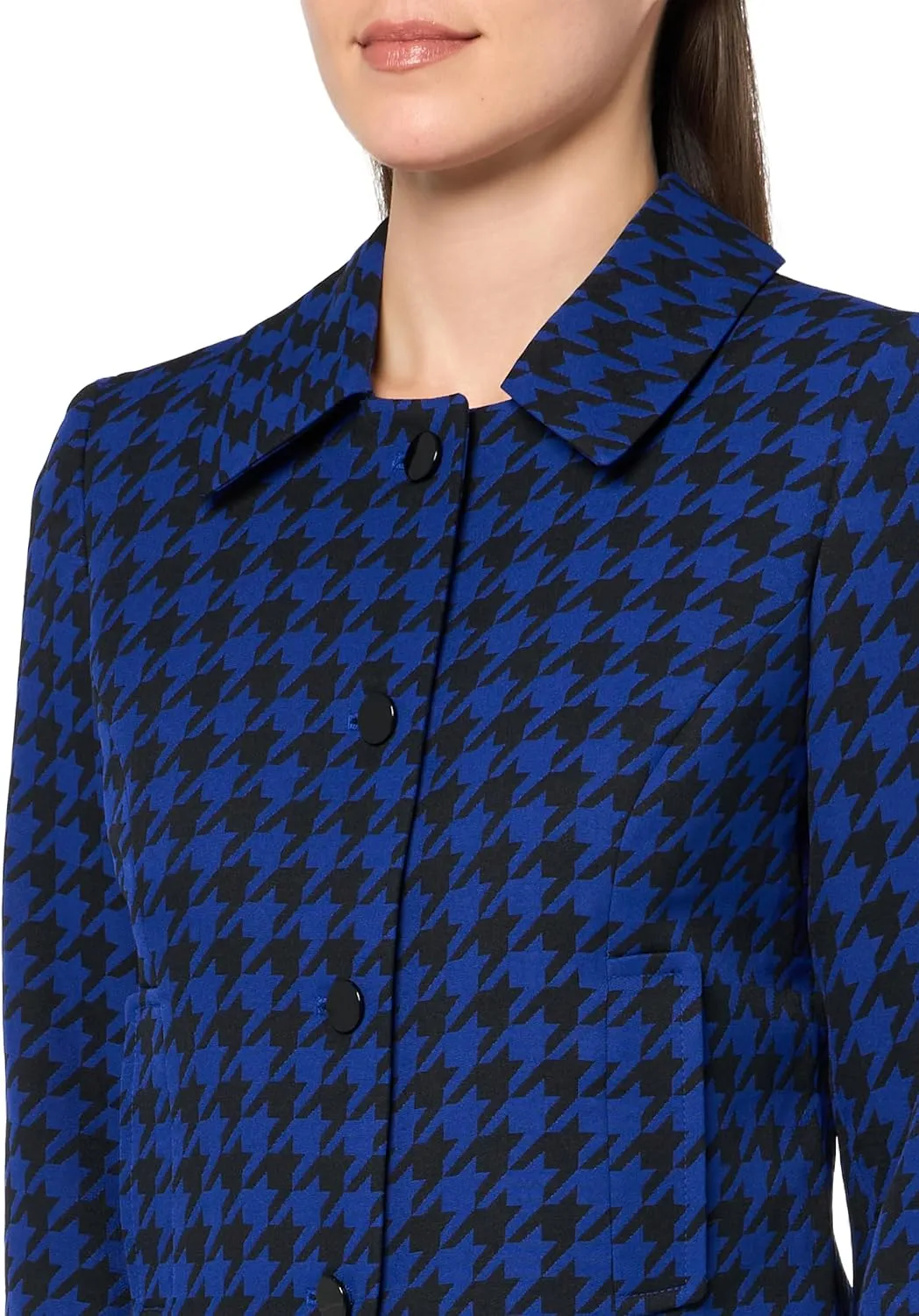 Women's Four Button Boxy Blazer & Skirt, 2pc Set