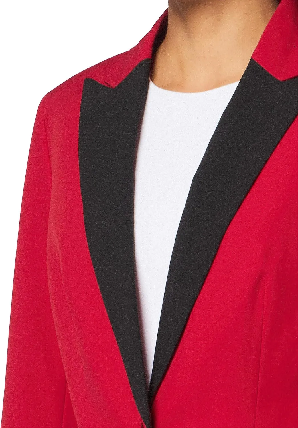 Women's Petite One Button Blazer & Pant, 2pc Set