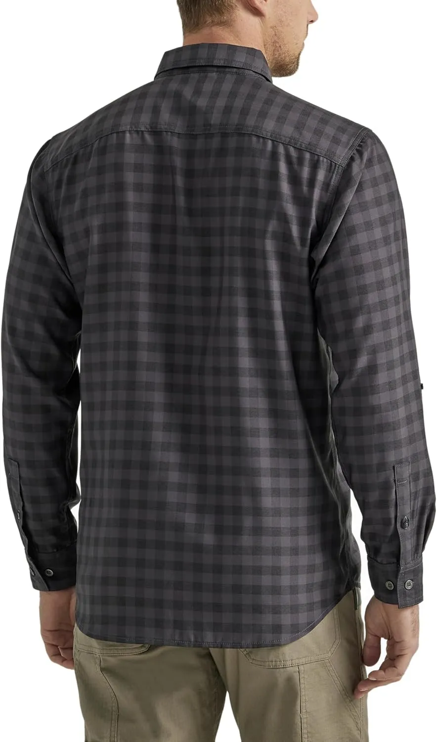 Wrangler Men's Long-Sleeve Technical Button-Down Work Shirt