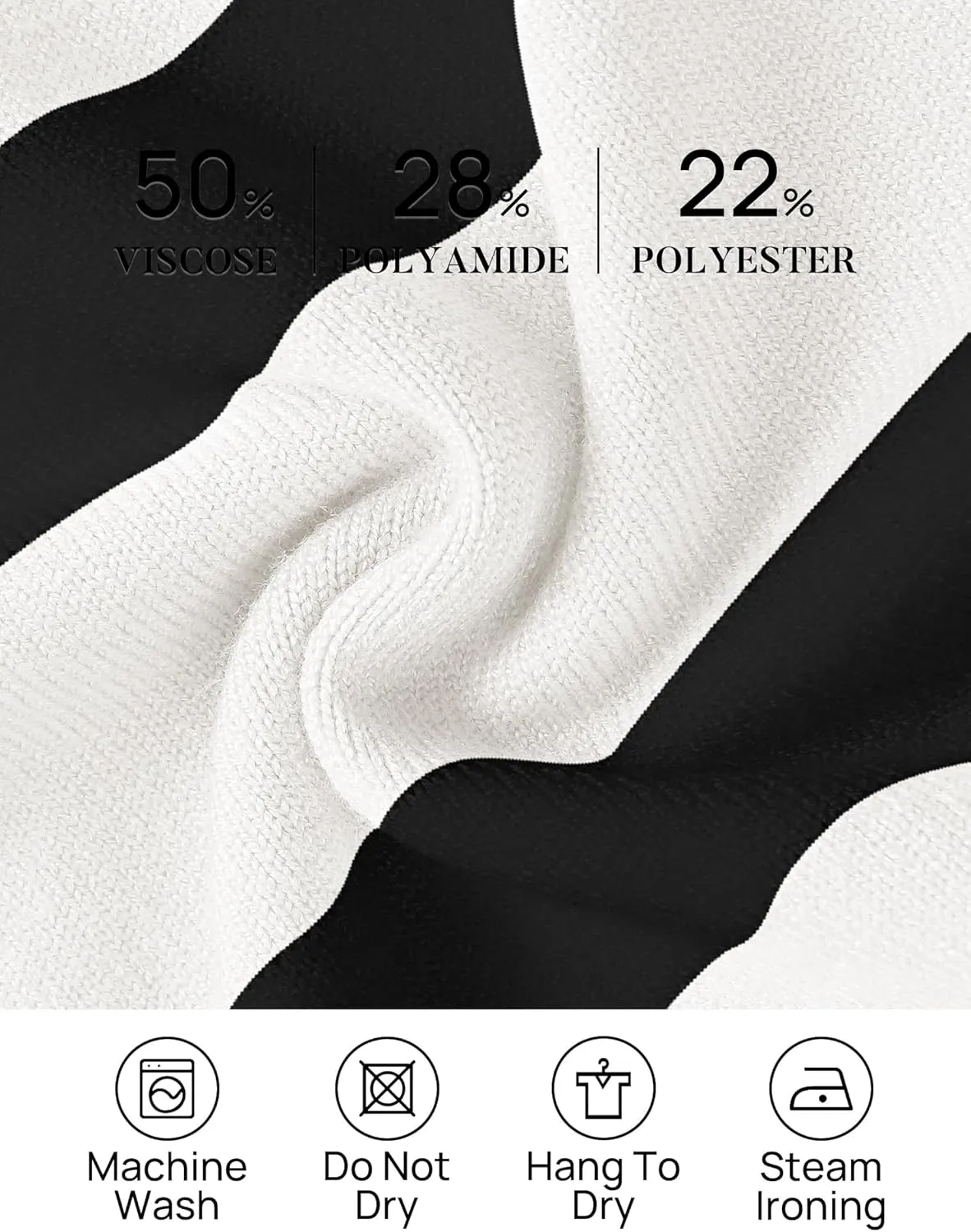 ZESICA Womens Casual Striped Wide Leg Pants Elastic Waist Drawstring Knit Loose Soft Pajama Lounge Pants Fall Clothes